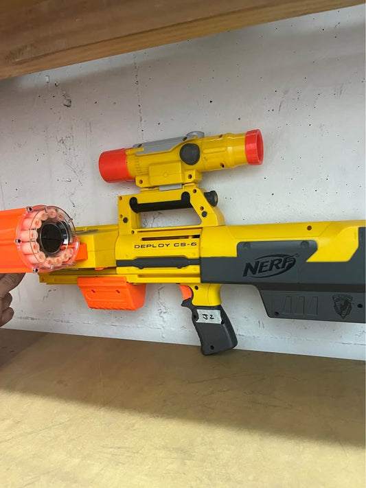 Rifle Nerf Deploy CS-6 con mira y tambor