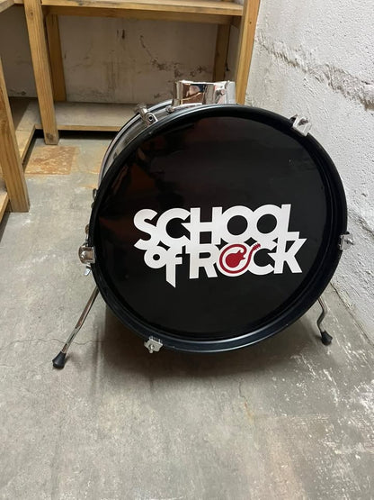 REMATE - Bombo Powerdrums 16" negro + parche School of Rock