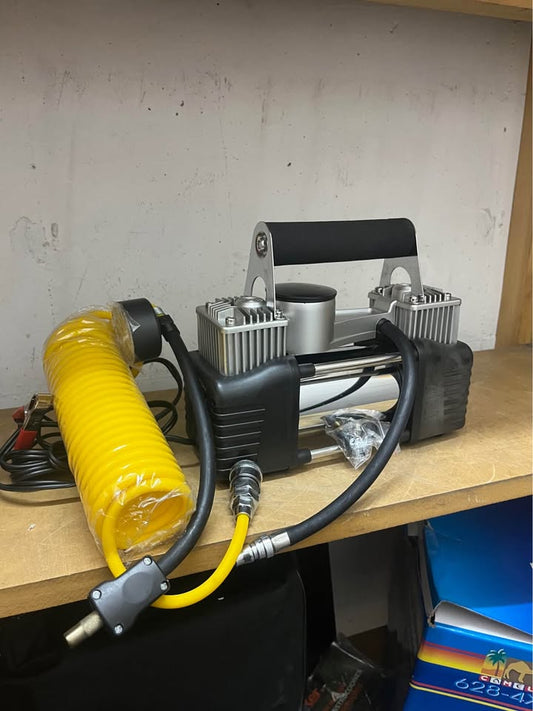 Compresor de aire portátil doble cilindro 12V