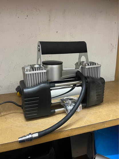 Compresor de aire portátil doble cilindro 12V