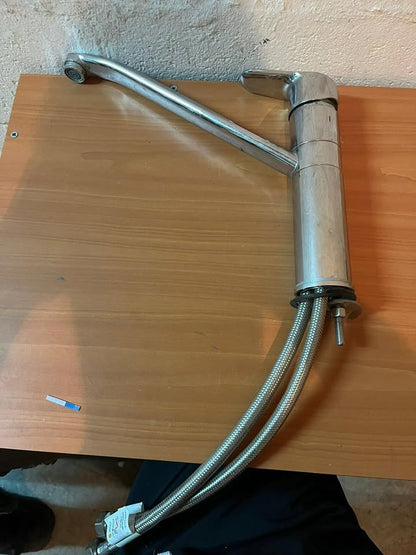 Llave monomando de cocina (grifería cromada)
