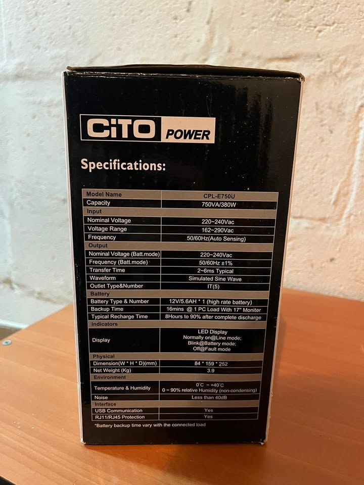 Batería de respaldo CiTO Power POLO E Series (Nuevo) / UPS