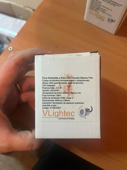 Foco LED empotrable de piso IP65 (Luz fría 6500K) x10