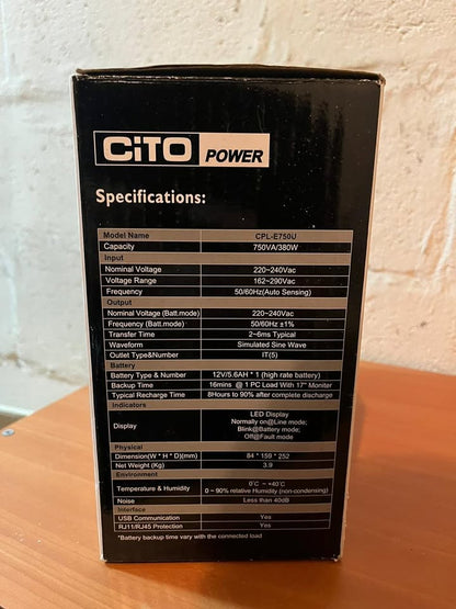 Batería de respaldo CiTO Power POLO E Series (Nuevo) / UPS