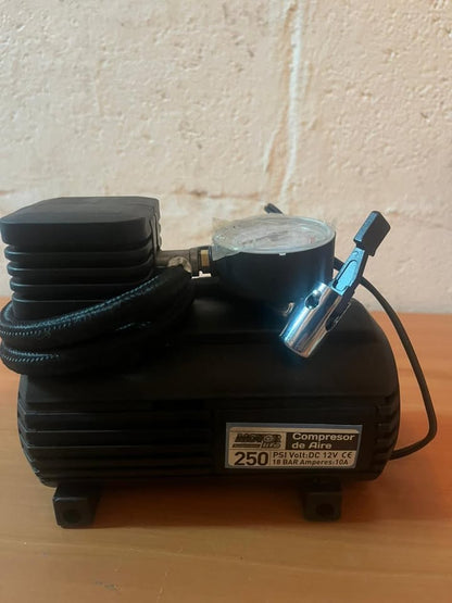 Compresor de aire portátil 12V Motor Life (250 PSI)