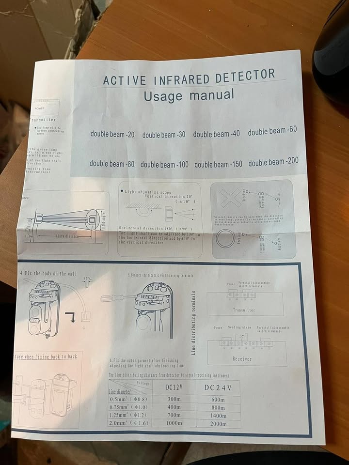 Barrera infrarroja de seguridad (sensor perimetral)