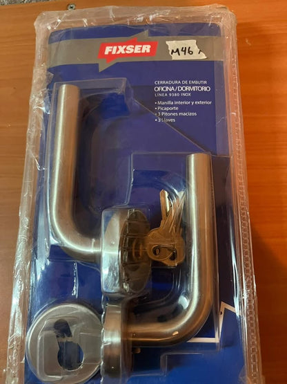 Cerradura de embutir Fixser línea 9380 inox