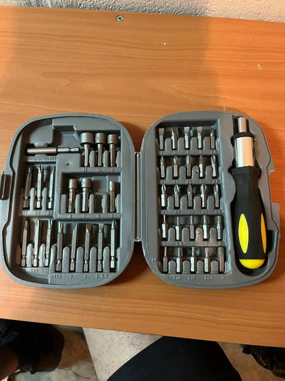 Set de desatornillador tipo ratchet 45 piezas (con puntas)