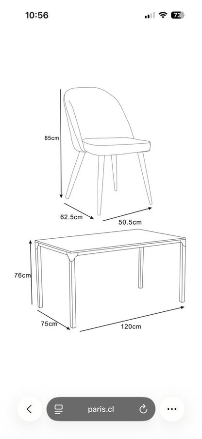 Juego de comedor + 4 sillas